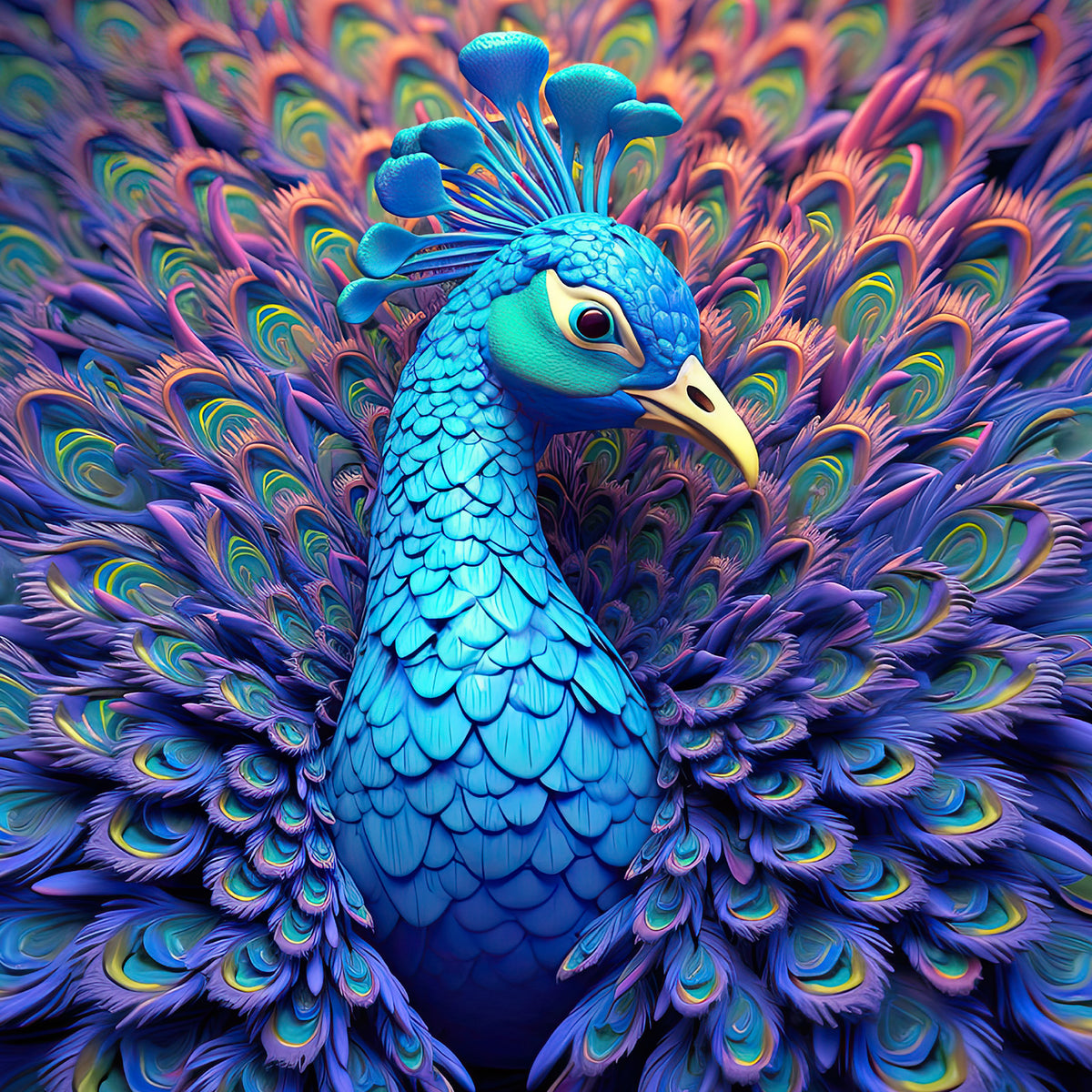 Peacock wooden puzzle